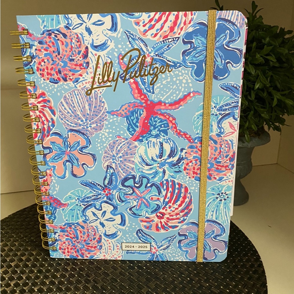 Lilly Pulitzer Floral Agenda with Gold Accents